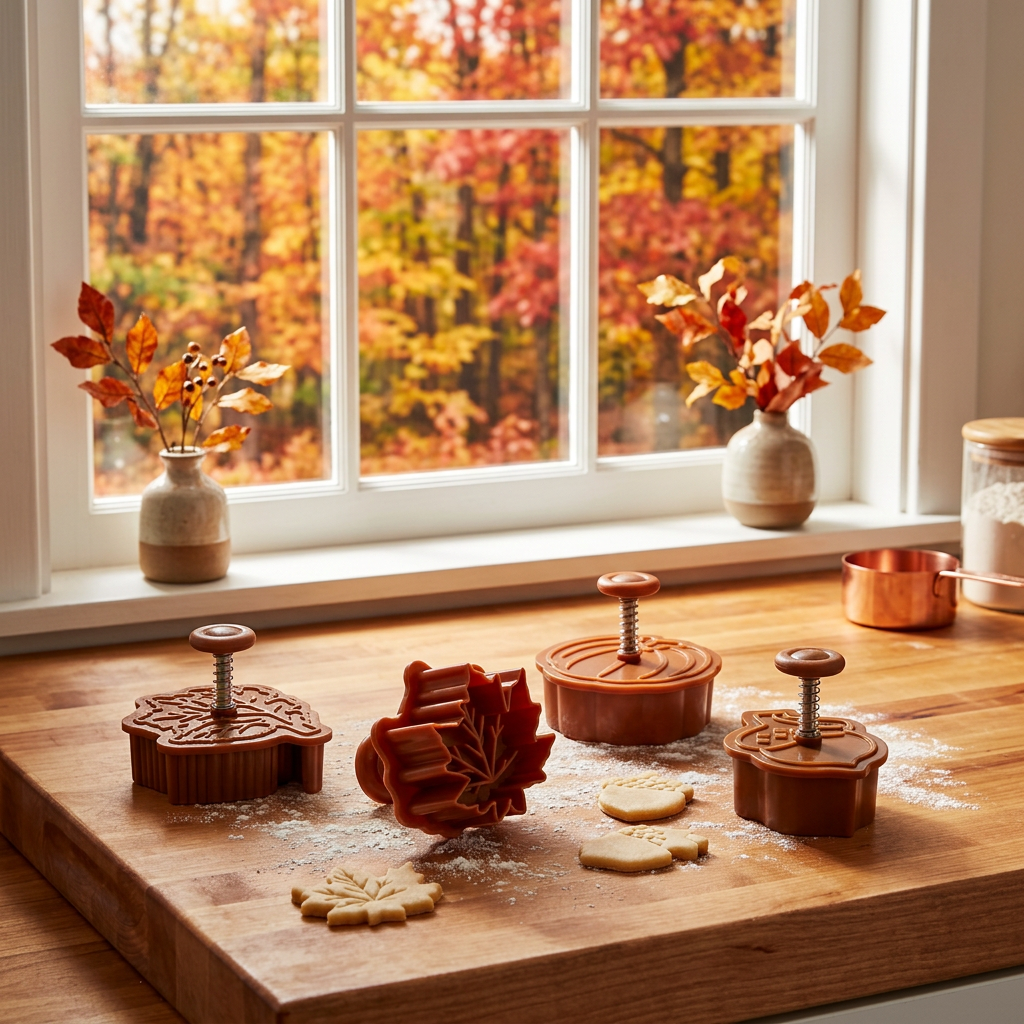 Williams Sonoma Autumn Pie Punches Set Of 4