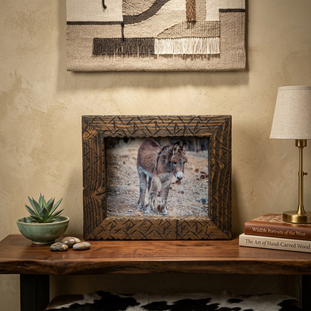 Original Framed Photo of a Burro in Big Bear California