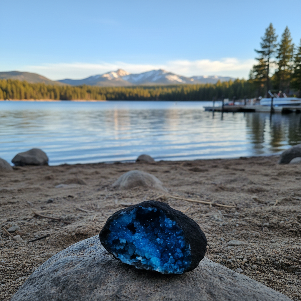 Blue Quartz Geode Crystal