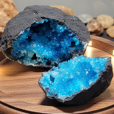Blue Quartz Geode Crystal