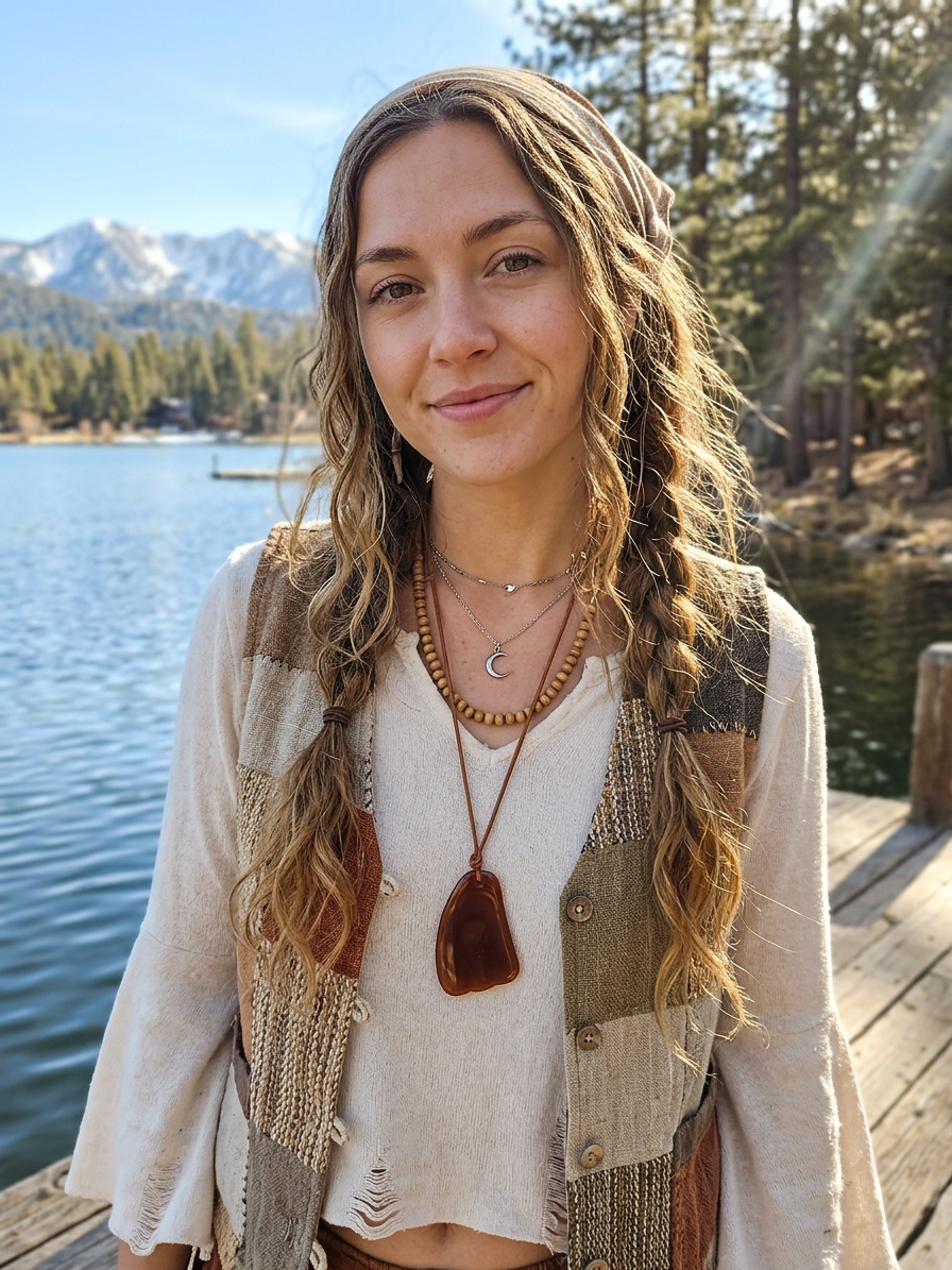 Large Carnelian Agate Statement Pendant Necklace on Chestnut Brown Cord
