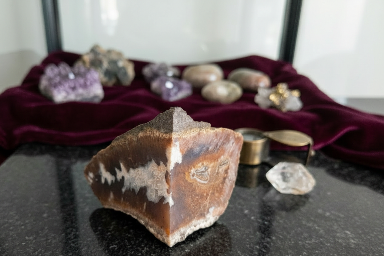 Amazing Plum Agate Geode Stone