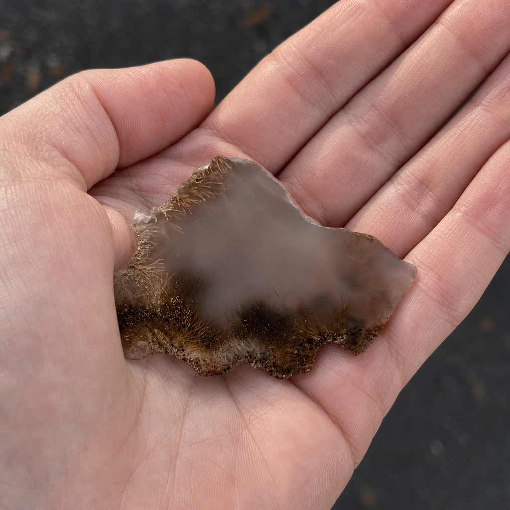 Polished Sagenite Agate from Mexico