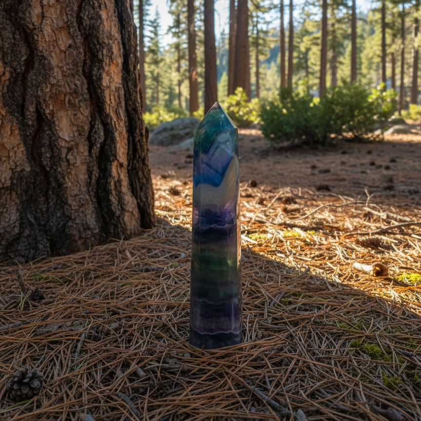 Enchanting Rainbow Fluorite Tower