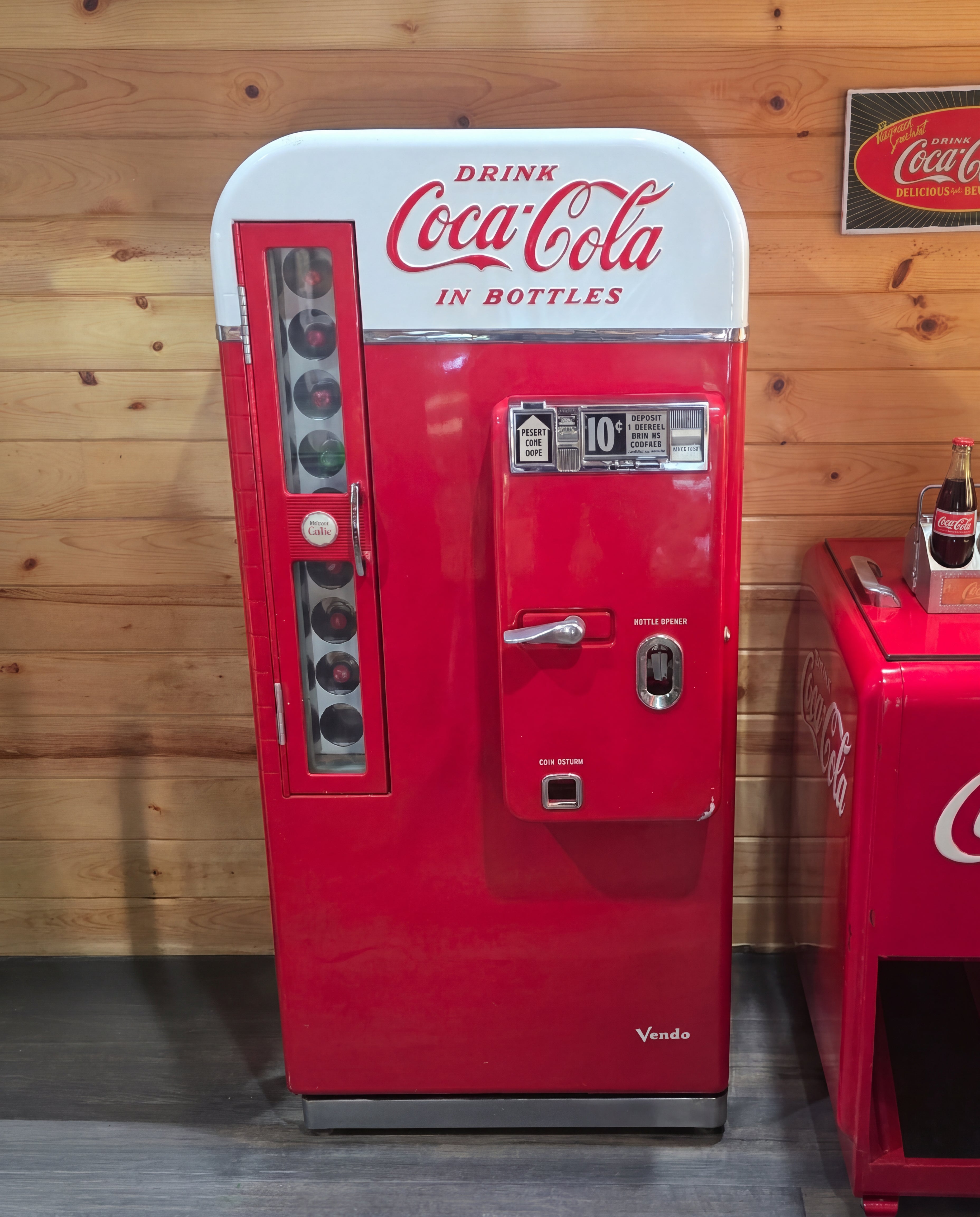 Vintage 50's Coca Cola Glass Bottle Vending Machine (Working Order)