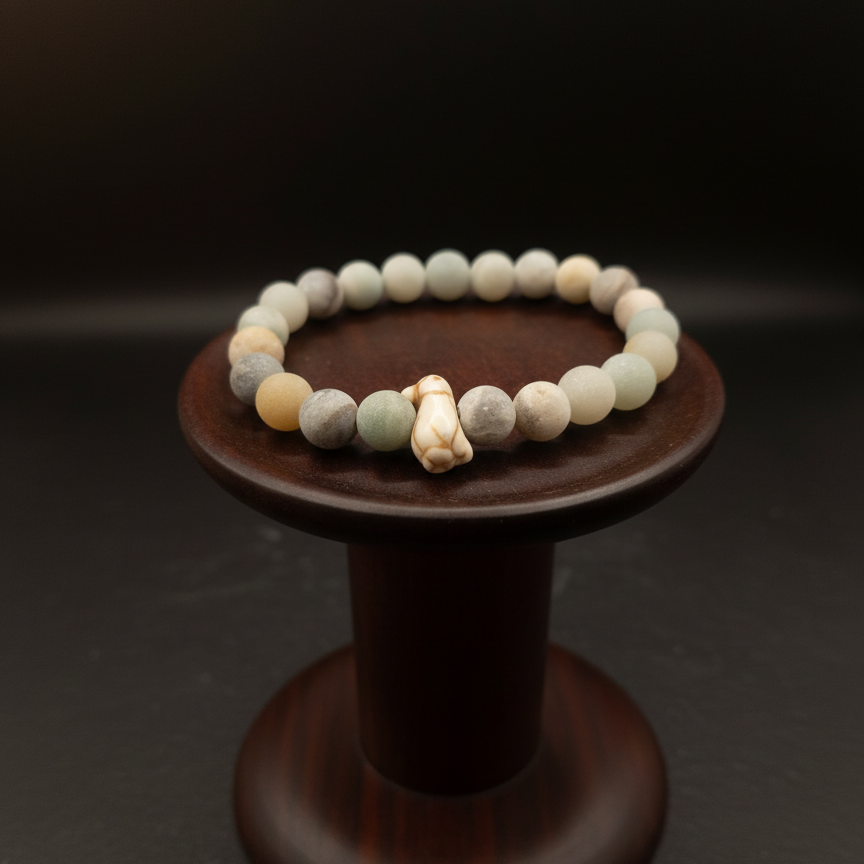 Fahlo Passage Sky Stone Bracelet With Penguin Carved Stone