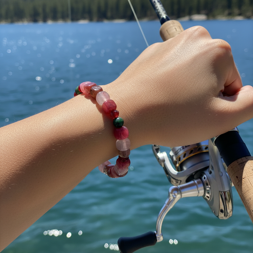 Mixed Agate Gemstone Beaded Bracelet