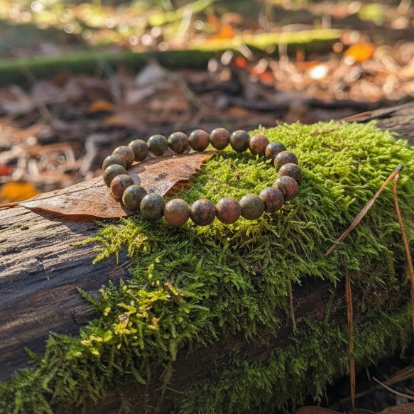 Unakite Beaded Bracelet