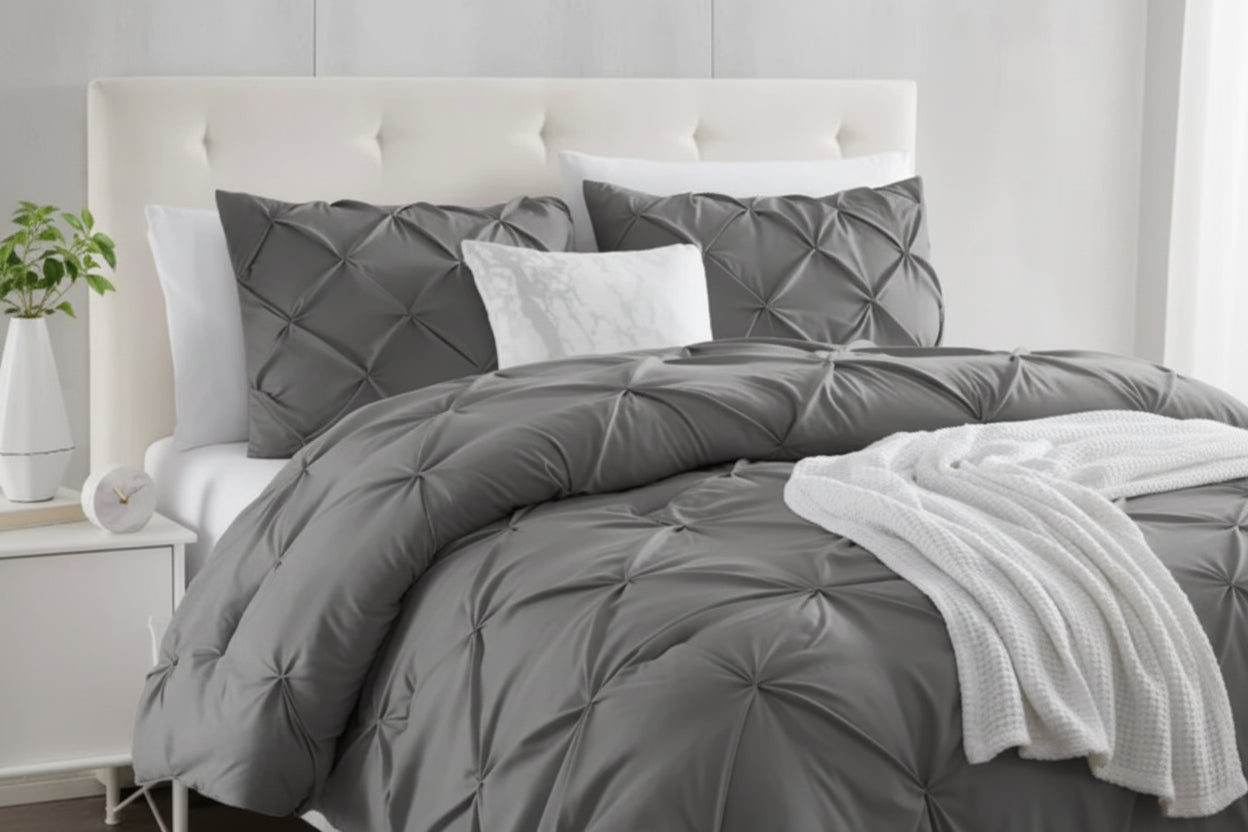 Great Bay Home Taupe Colored King Duvet Cover Set with 2 Shams 102" x 90"