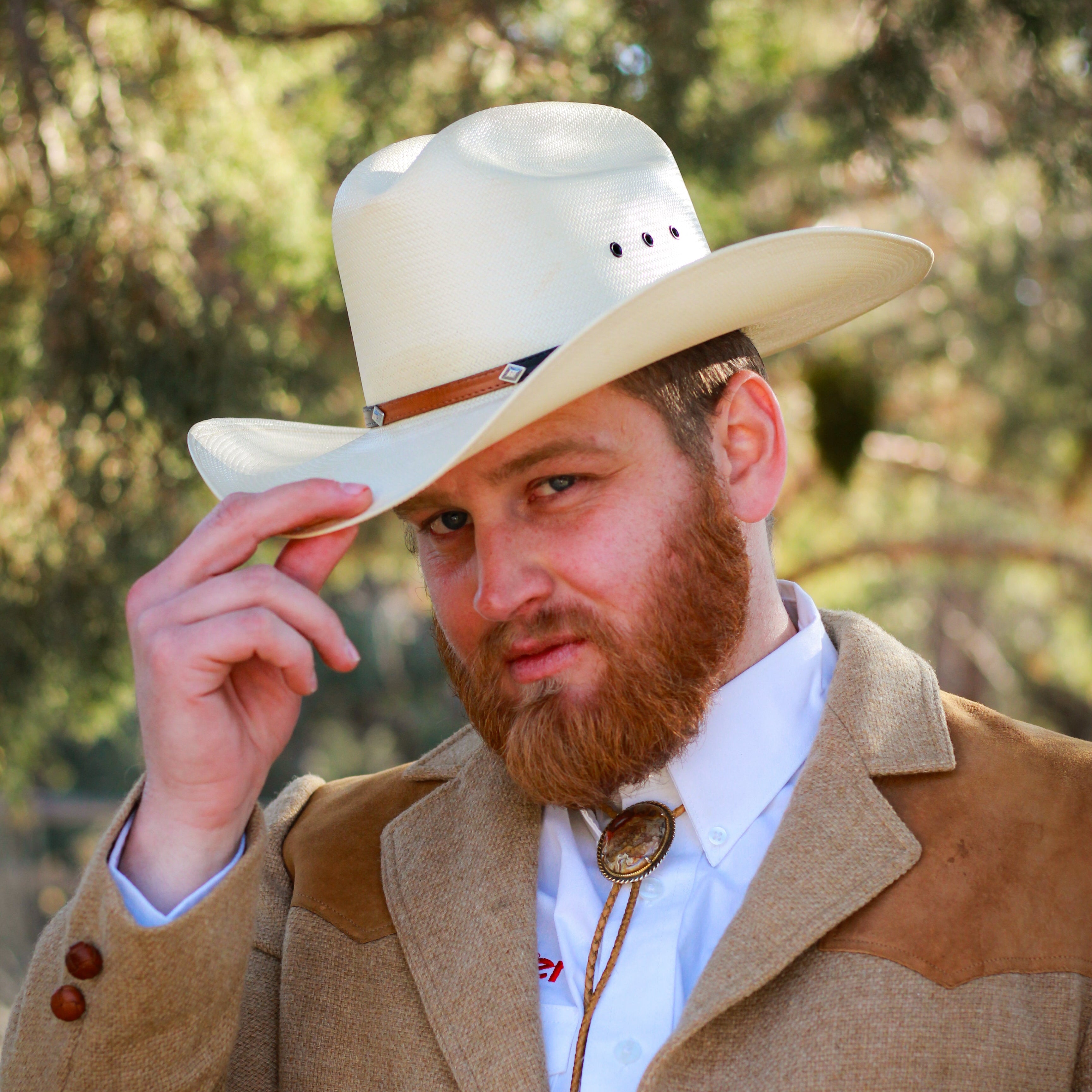 Vintage Stetson Shantung Panama Straw Cowboy Hat – Size 7 (56 cm) – Western Summer Hat