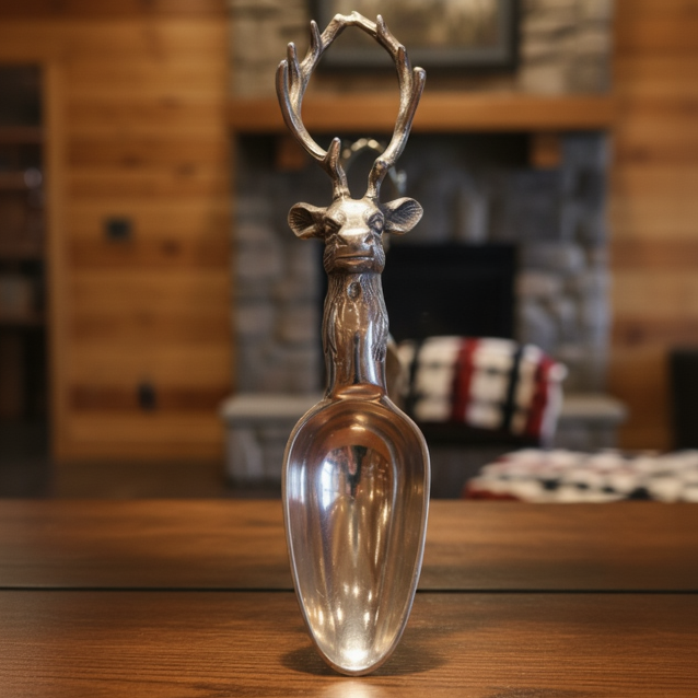 Cast Metal Collection Deer Antler Ice Scooper