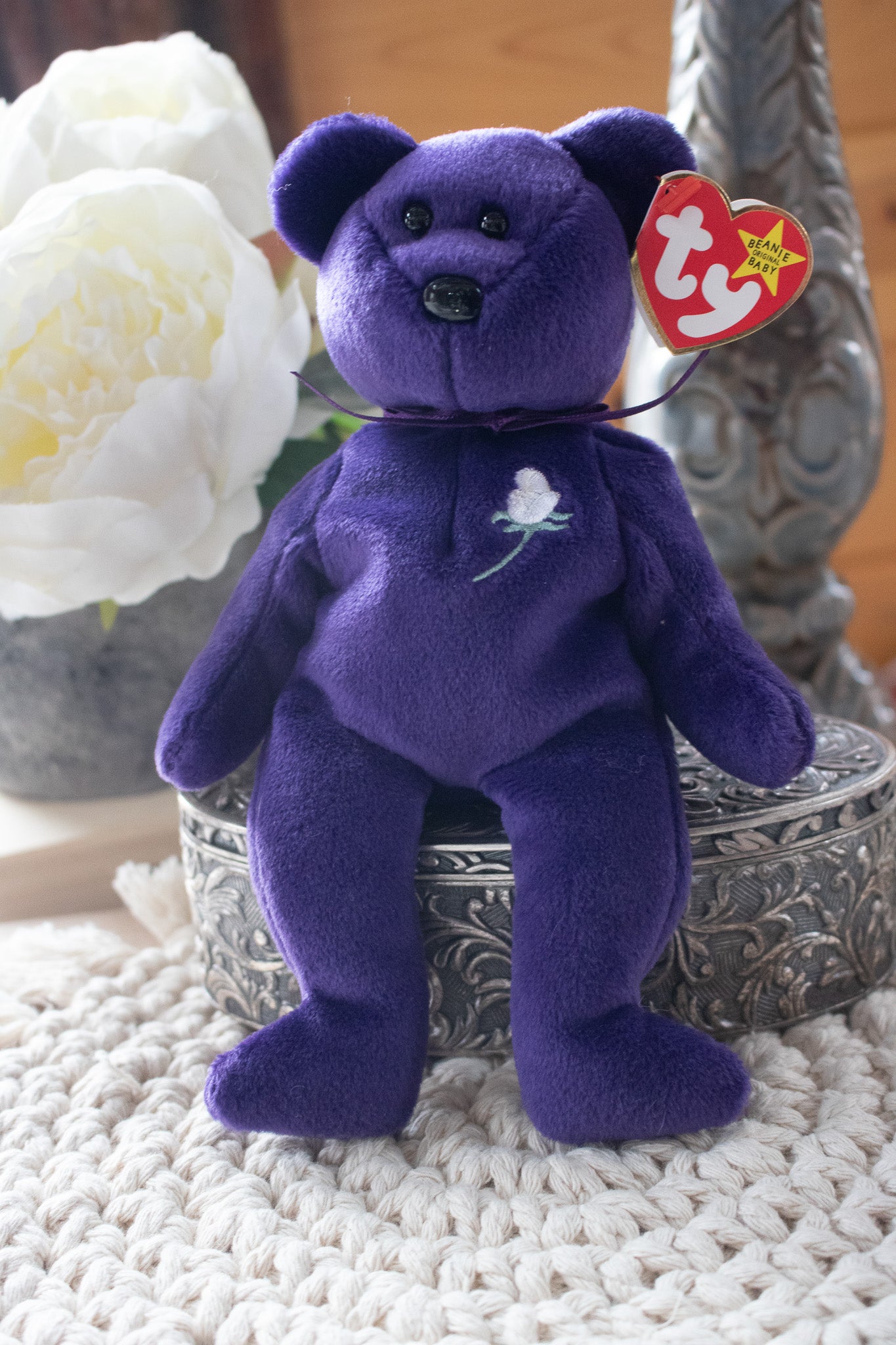 Ty Beanie Babies "Princess Purple Teddy"