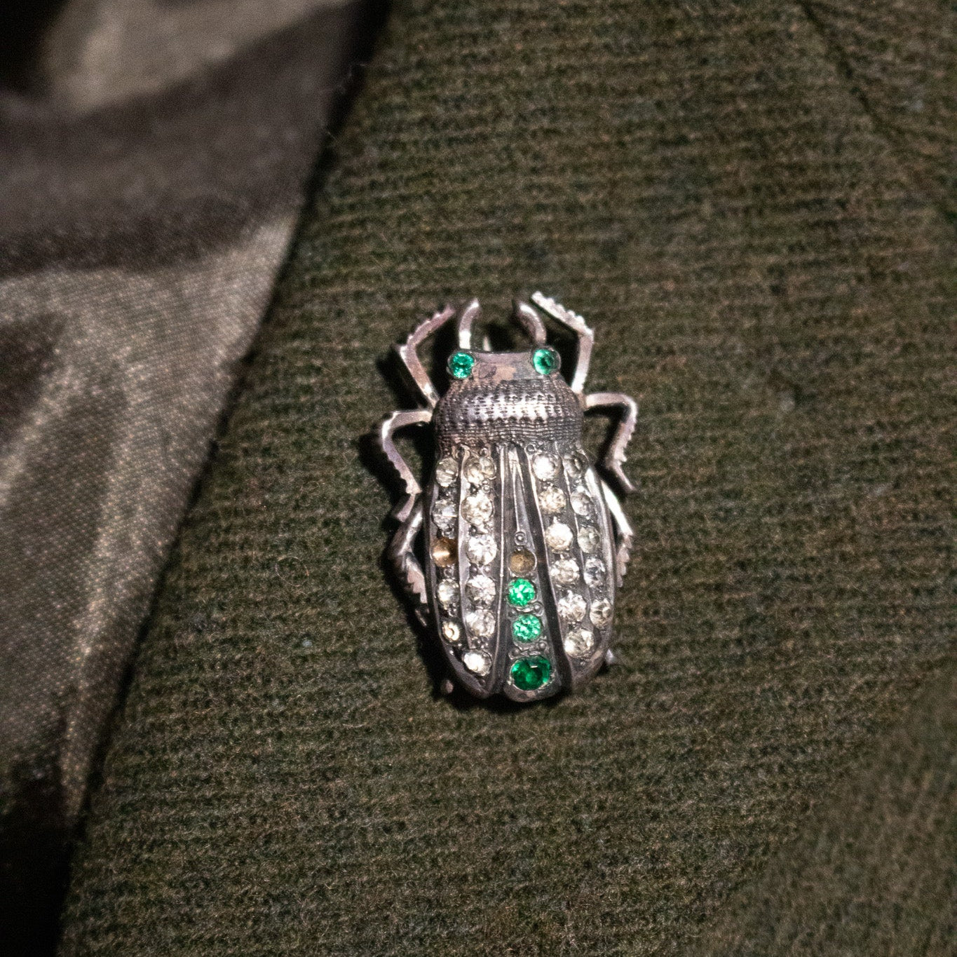 Detailed Antique Beetle Bug Brooch