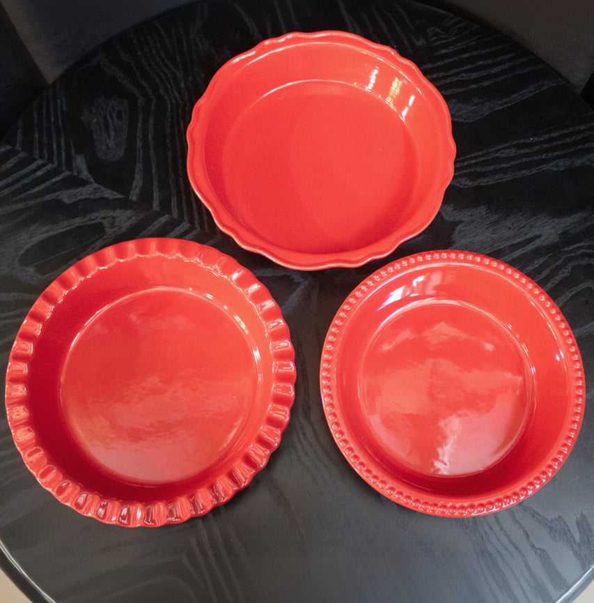 Williams Sonoma Ceramic Pie Dishes 3 Piece Set