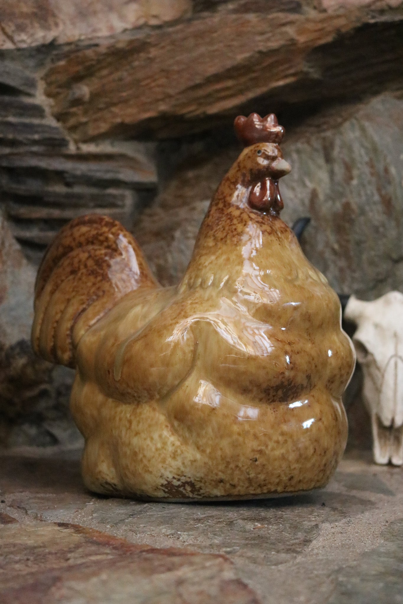 Classic Ceramic Rooster Figurine