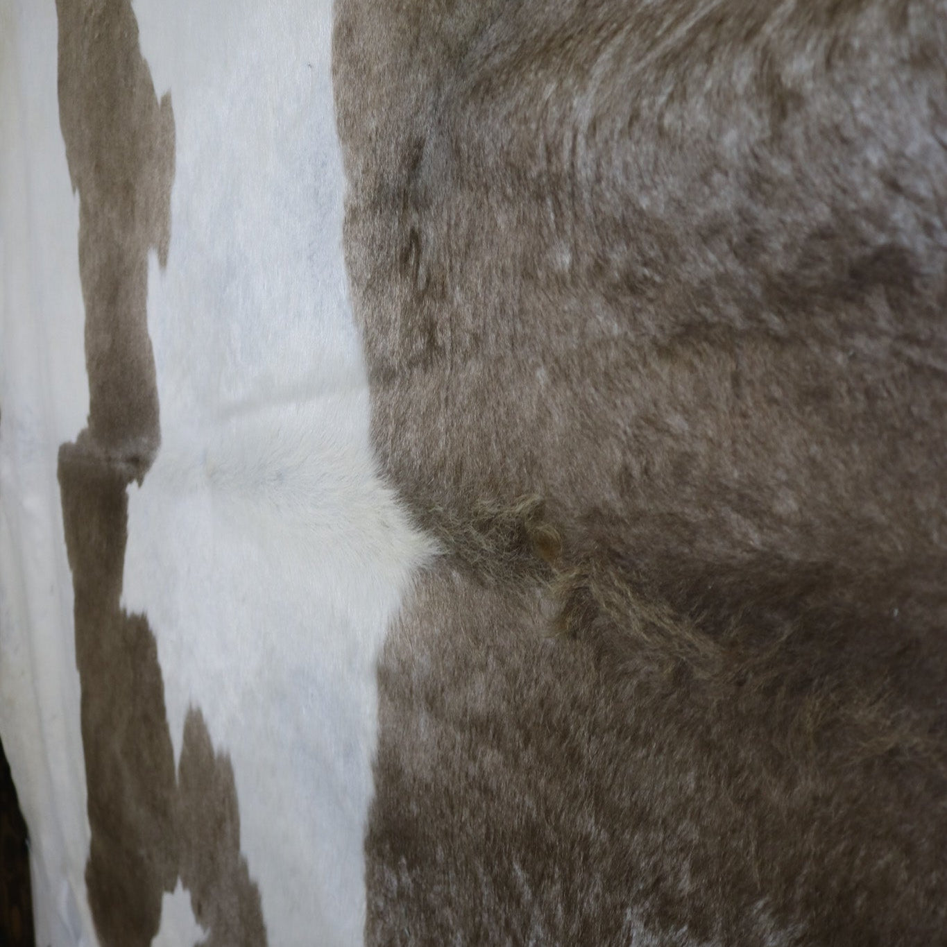 Beautiful Beige and White Cowhide Handmade in Brazil