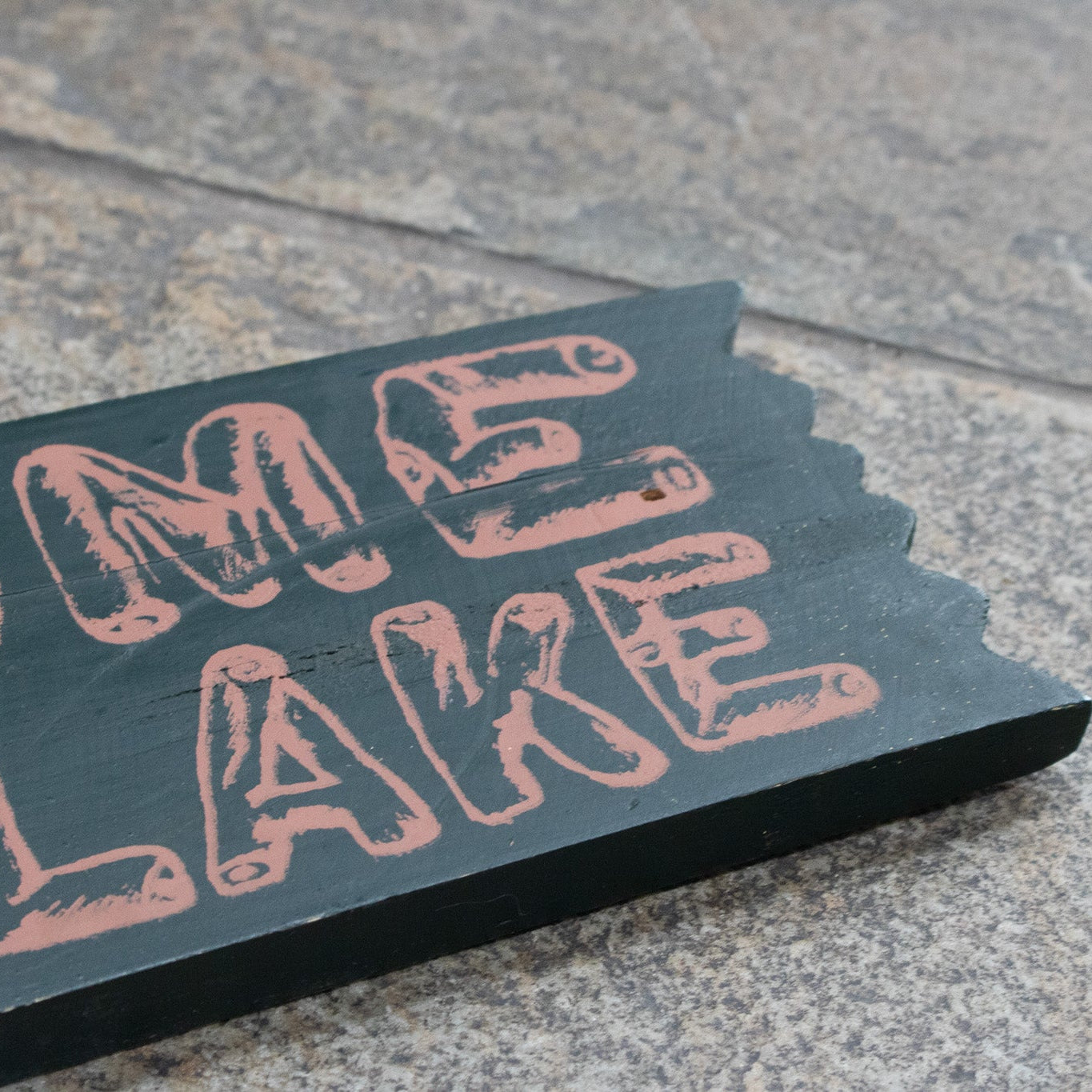 "Welcome to the Lake" Hand Painted Wooden Sign