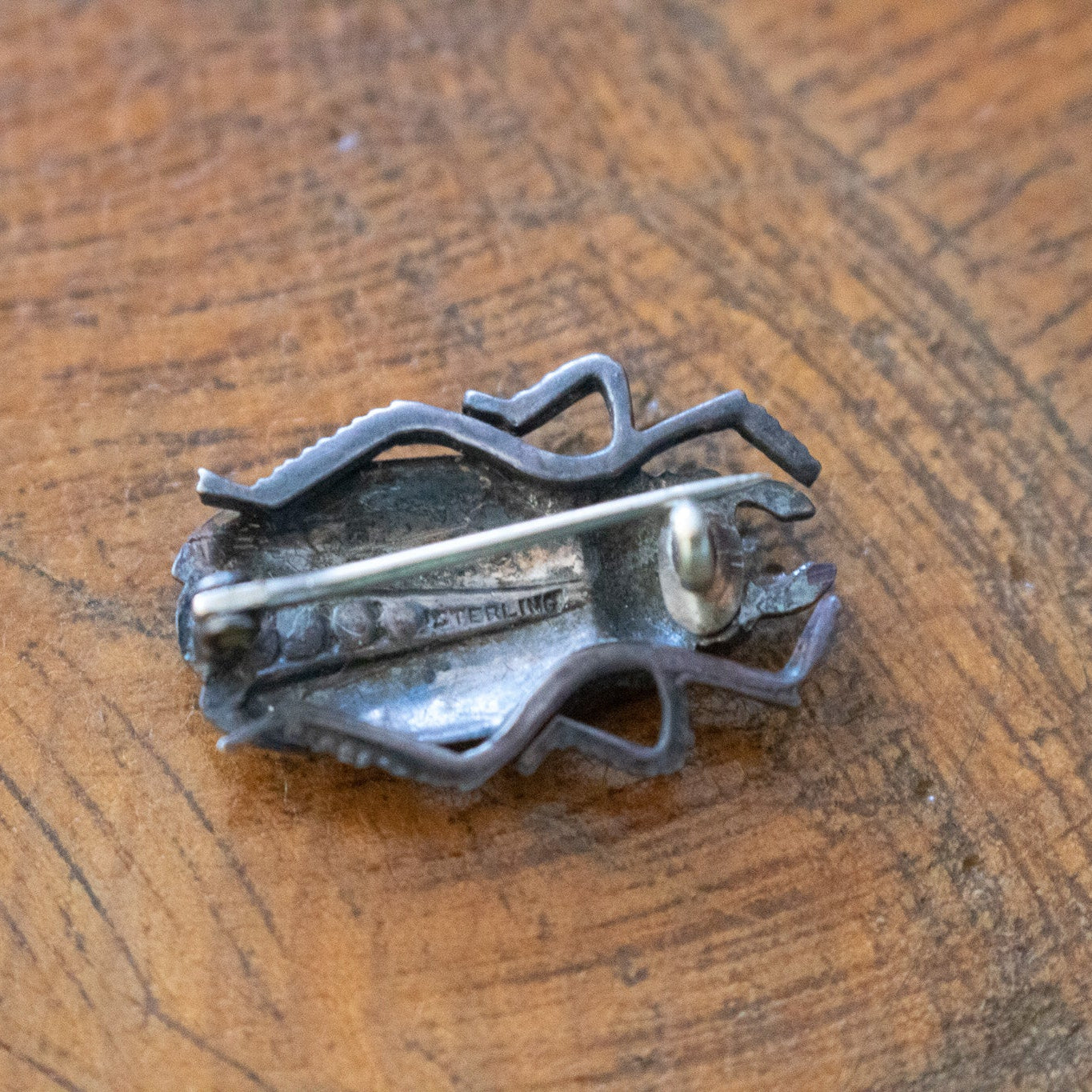 Detailed Antique Beetle Bug Brooch