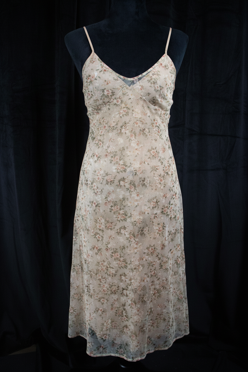 Tan Colored Under-Slip Dress with Spaghetti Straps Size 6