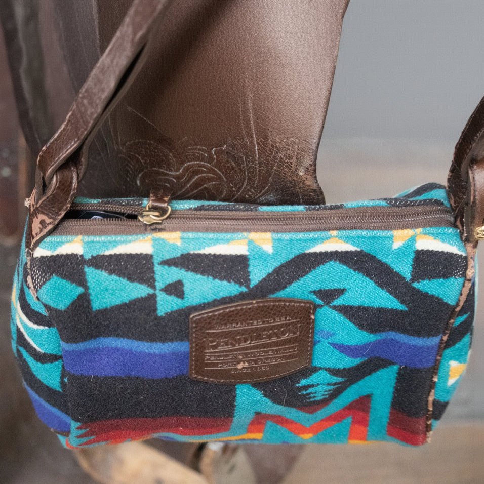 Vintage Pendleton Southwestern Wool Blend Single Strap Sling Bag Purse