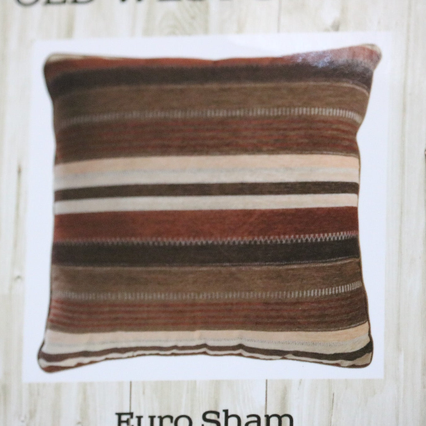 Carstens Inc. Mojave Sunset & Old West Stripe Euro Pillow Sham