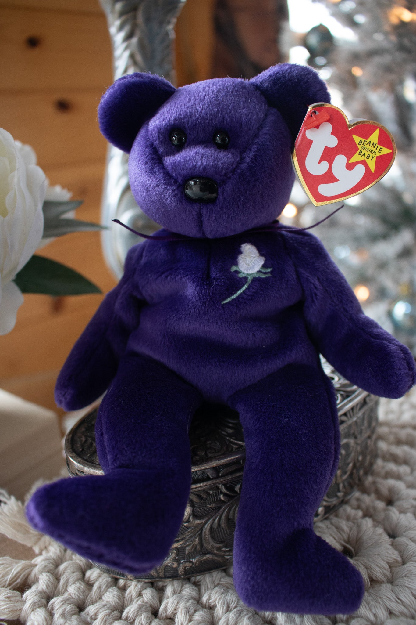 Ty Beanie Babies "Princess Purple Teddy"