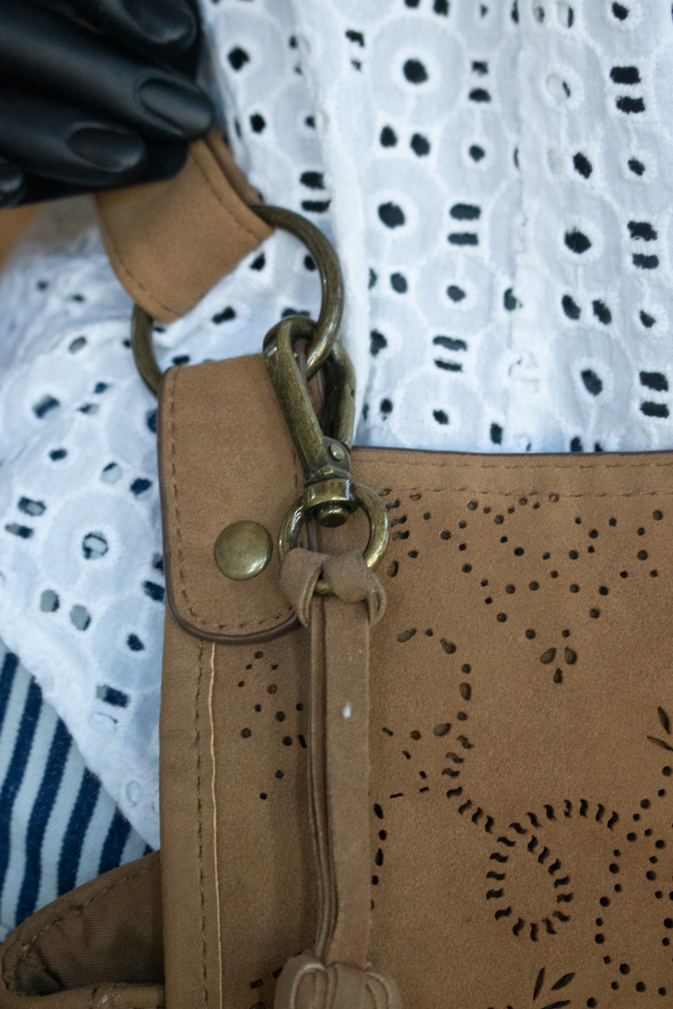 T-Shirt And Jeans Faux-Leather Purse with Side-strap