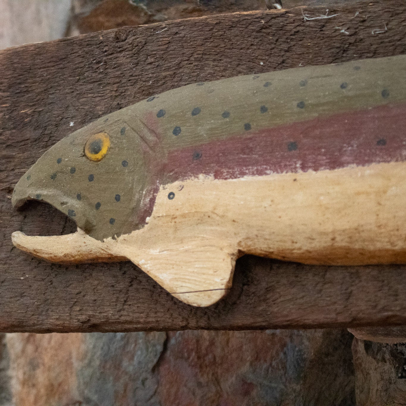 Wooden Fish Wood Welcome Sign