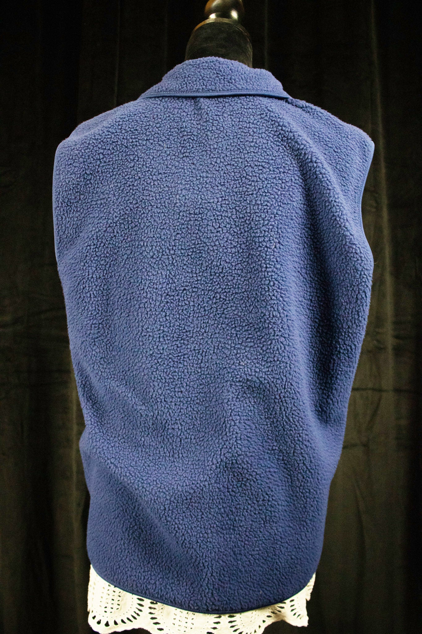 Crown & Ivy Blue Eve Sherpa Fleece Vest Women’s Full Zip New