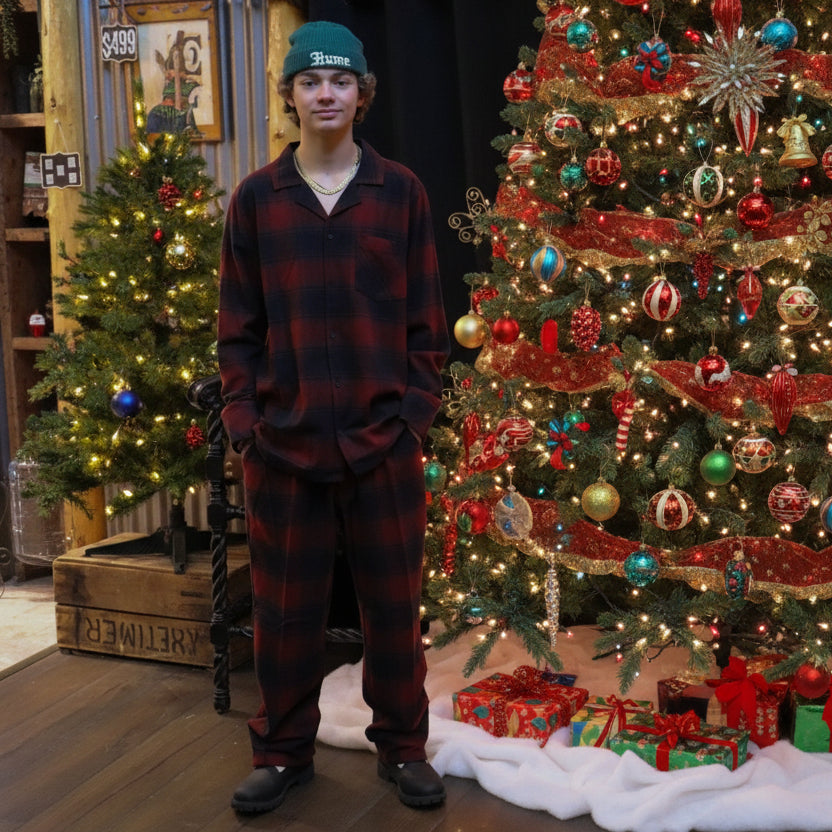 Red & Black Plaid Pendleton Pajama Set