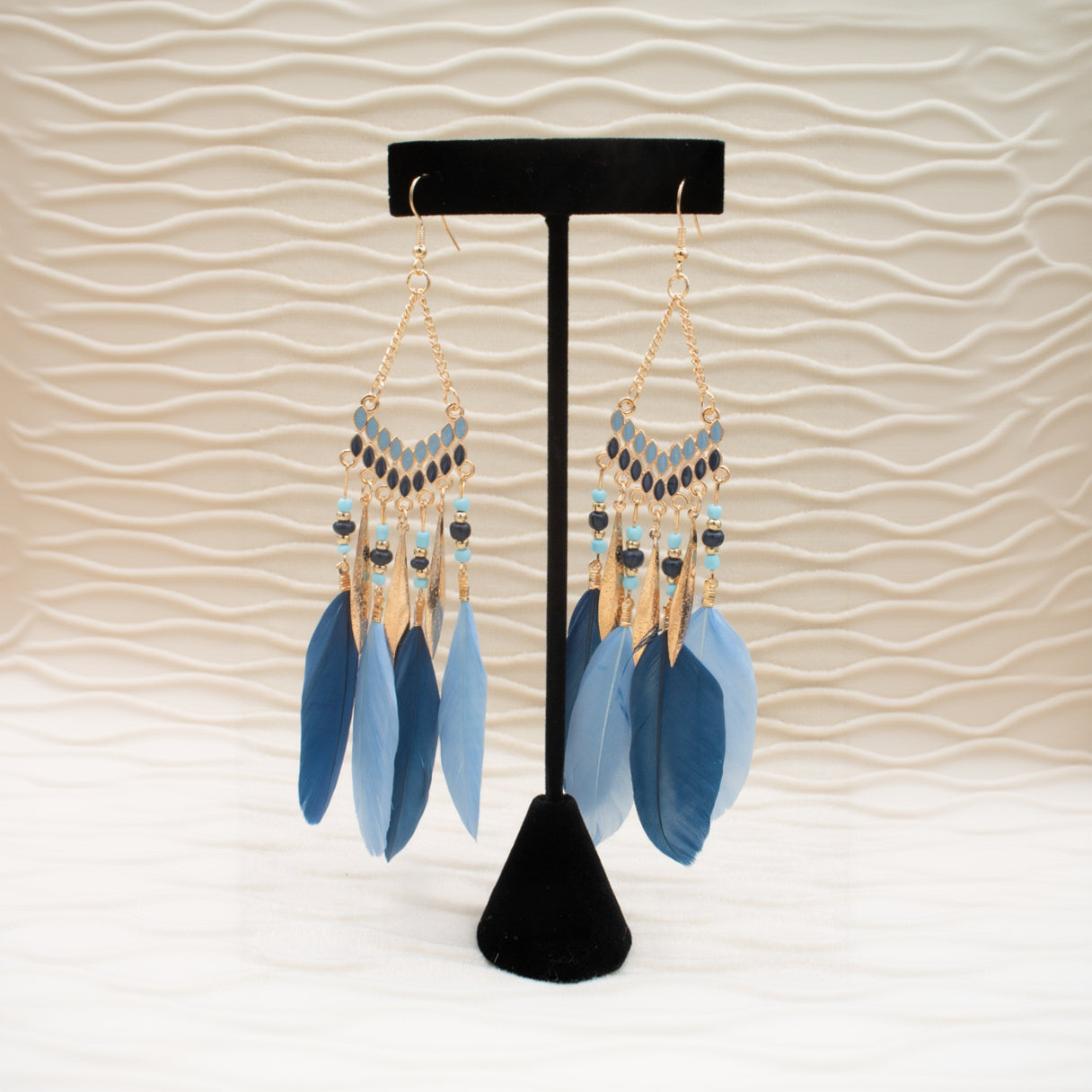 Bohemian Style Feather Dangle Earrings