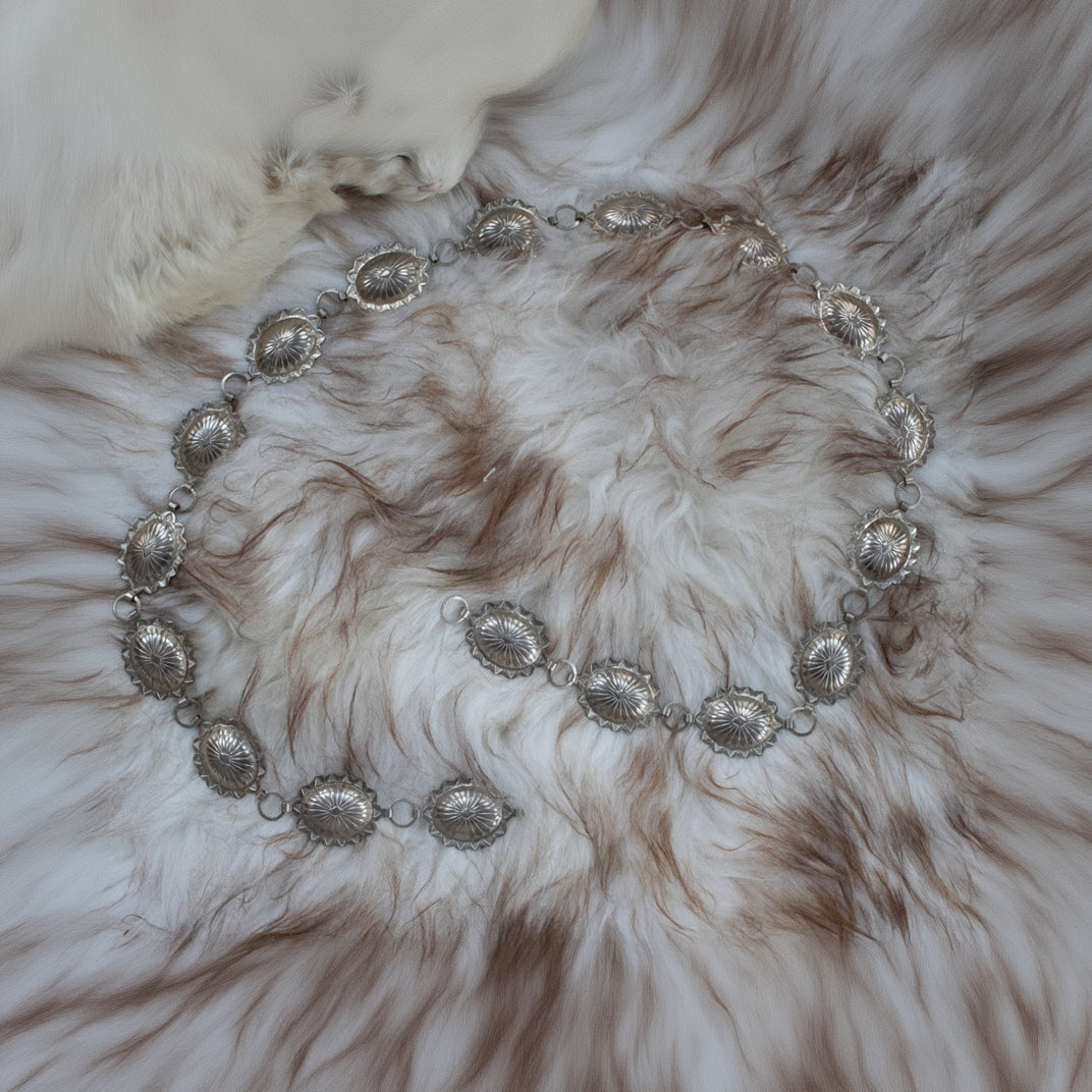 Silver Toned Linked Belt