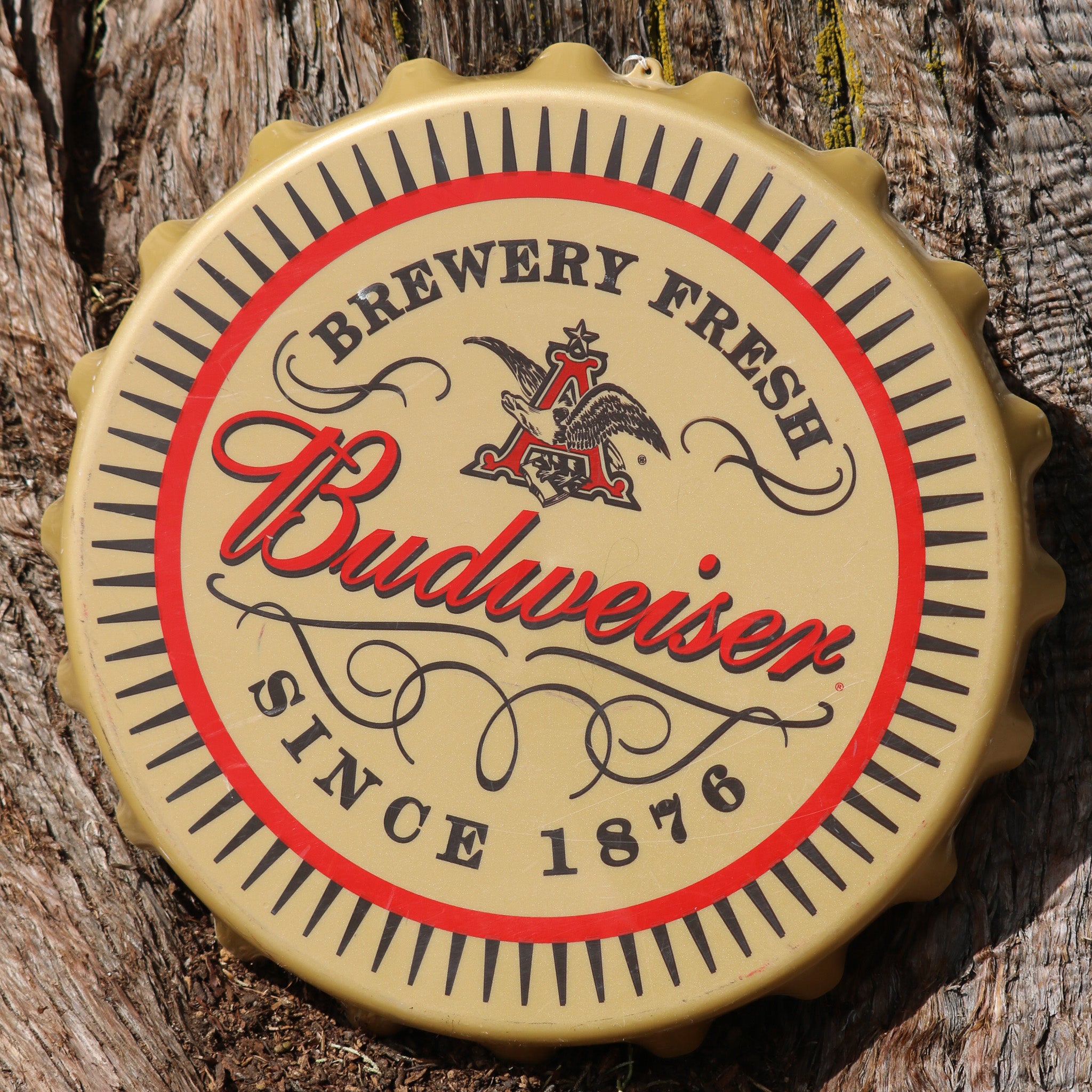 Budweiser Plastic 17" Round Advertisement Sign