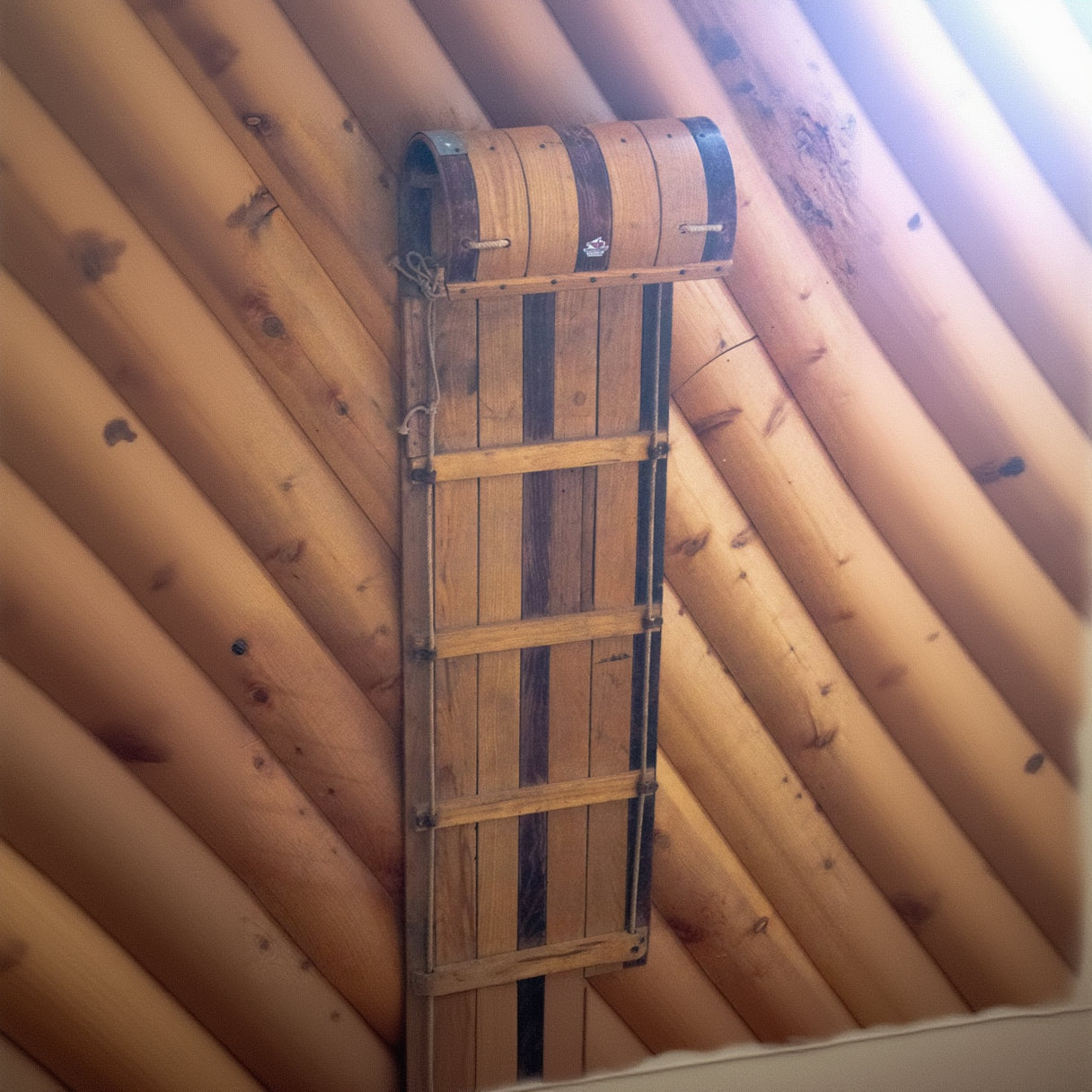 HEDLUND MOKOMIS ILL WOODEN TOBOGGAN