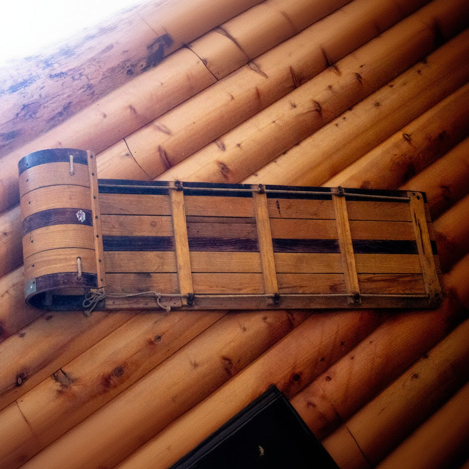 HEDLUND MOKOMIS ILL WOODEN TOBOGGAN