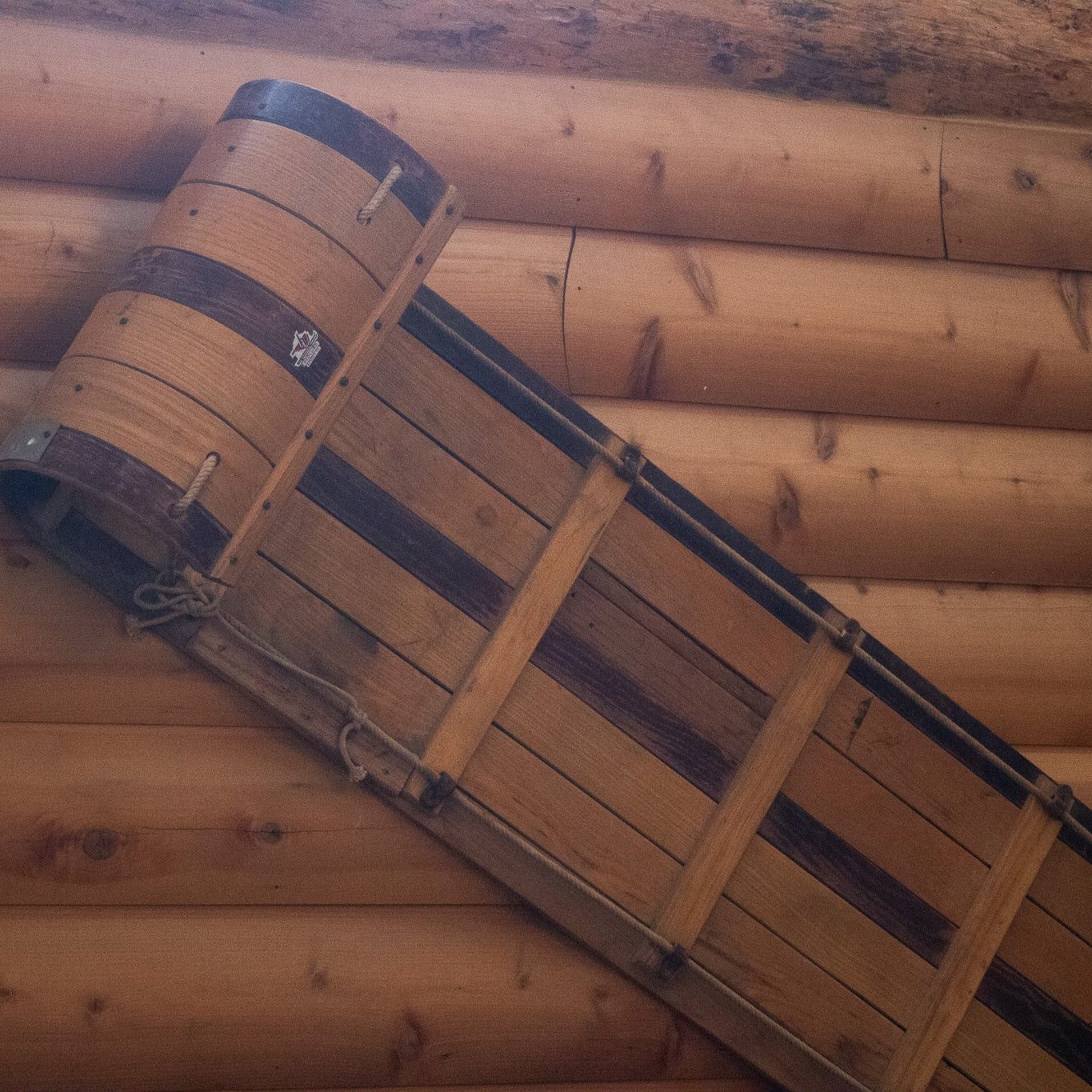 HEDLUND MOKOMIS ILL WOODEN TOBOGGAN