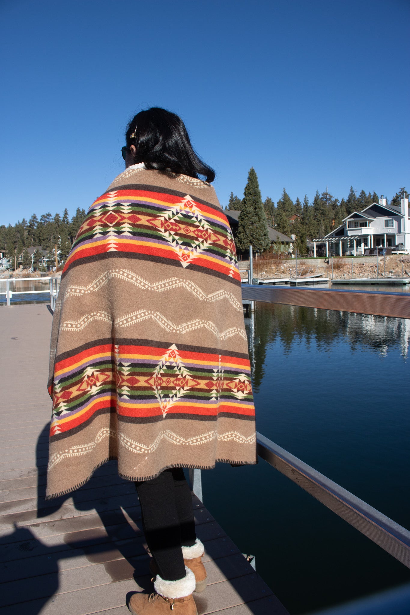 Vintage Beaver State Pendleton Woolen Mills Lap Blanket