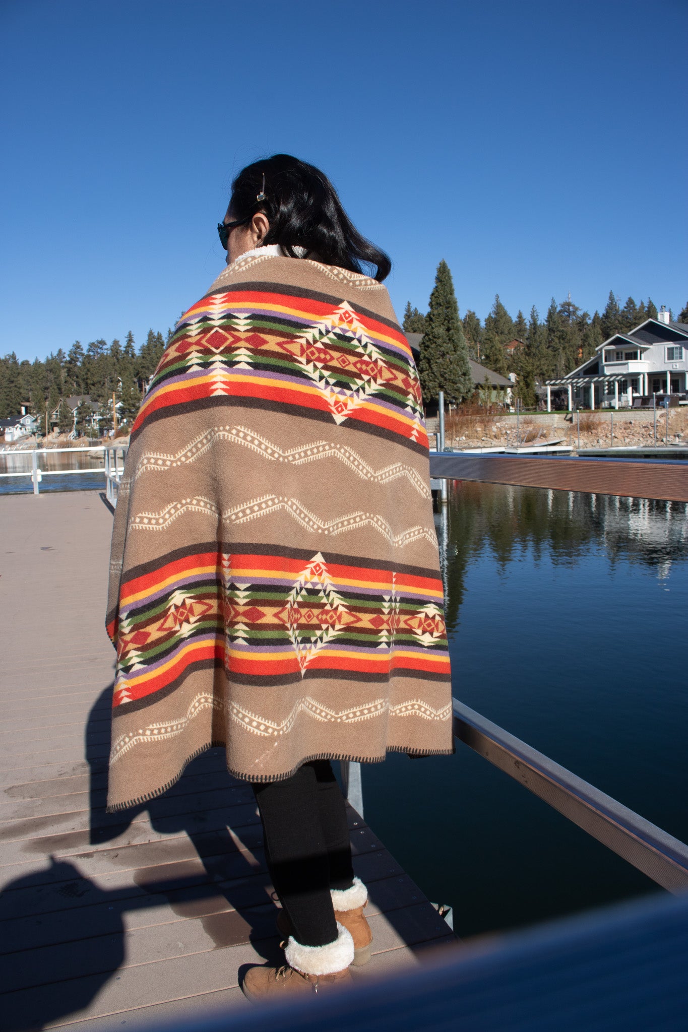 Vintage Beaver State Pendleton Woolen Mills Lap Blanket