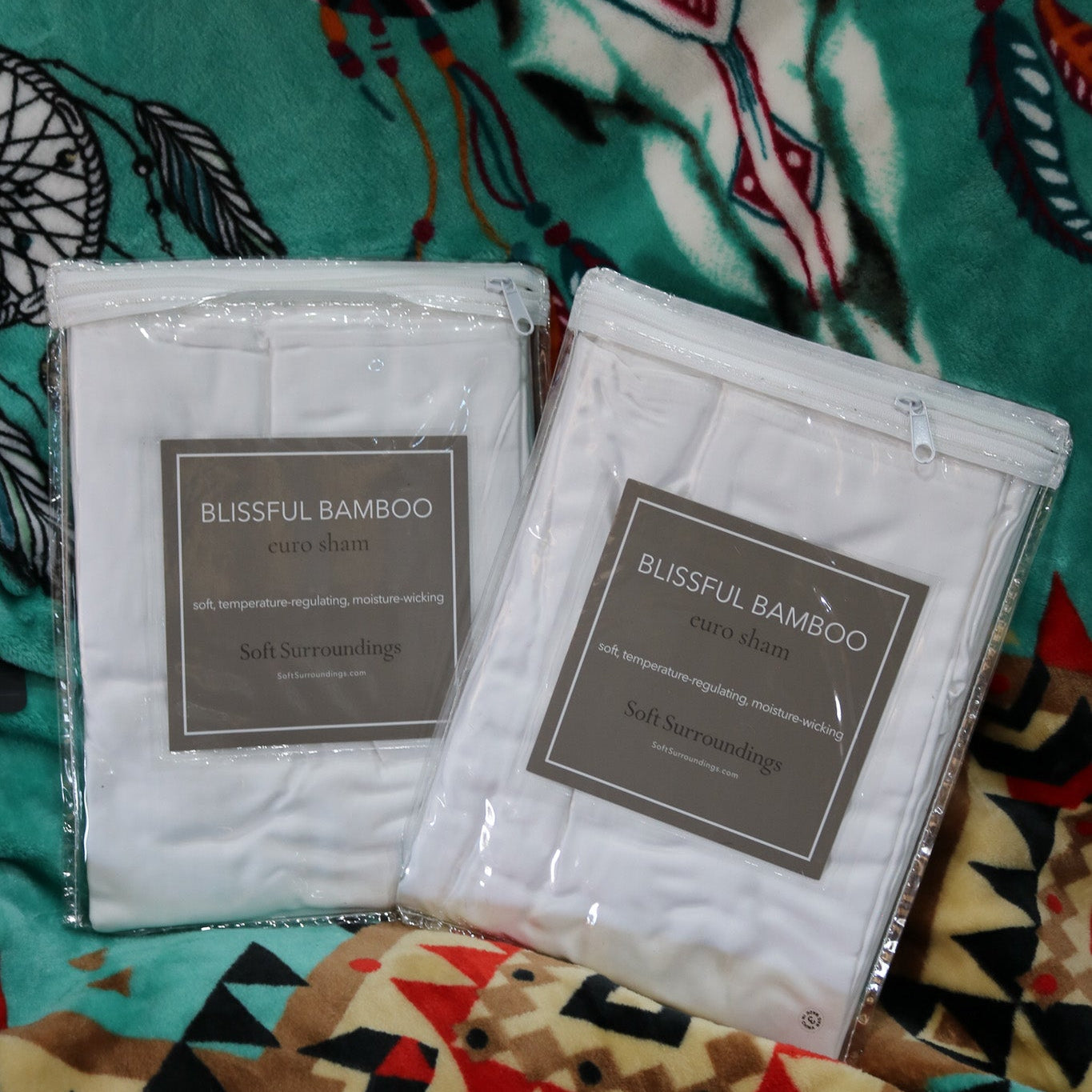 Soft Surroundings Blissful Bamboo White Euro Pillow Sham