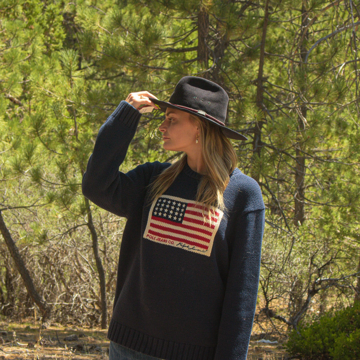 Polo Jeans Co. Ralph Lauren 67' American Flag Sweater Medium