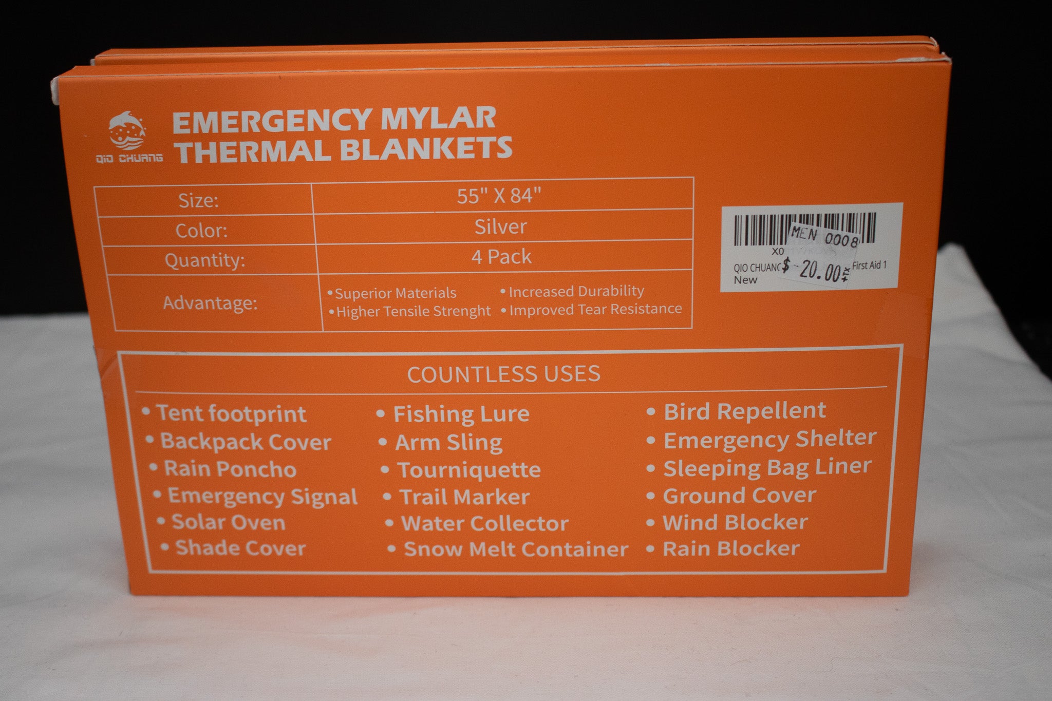 Emergency Mylar Thermal Blankets 4 pack