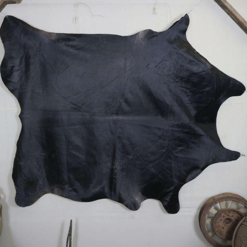 Luxurious Black Cowhide Handcrafted in Brazil