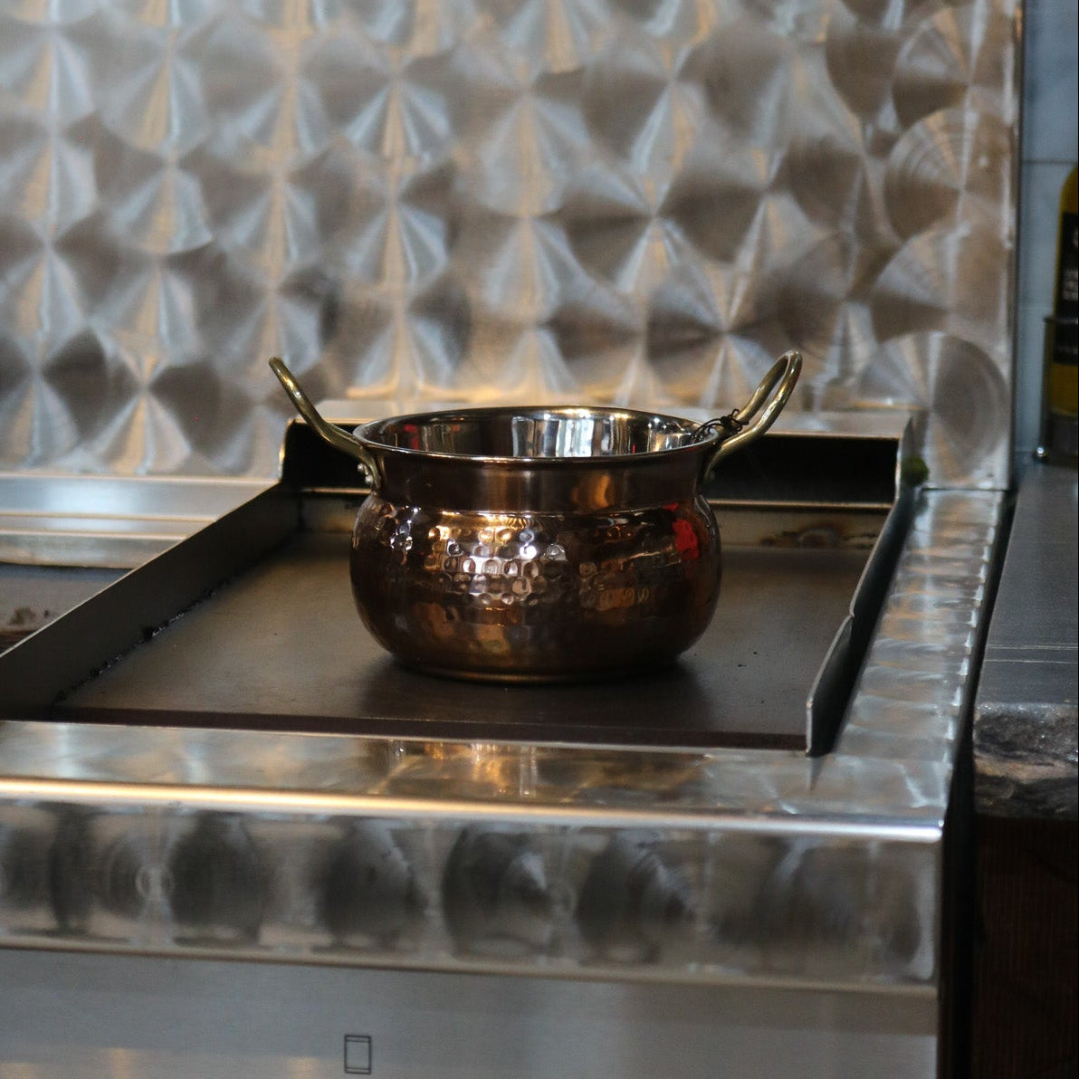 Hammered Copper Serving Handi Indian Serving Pot