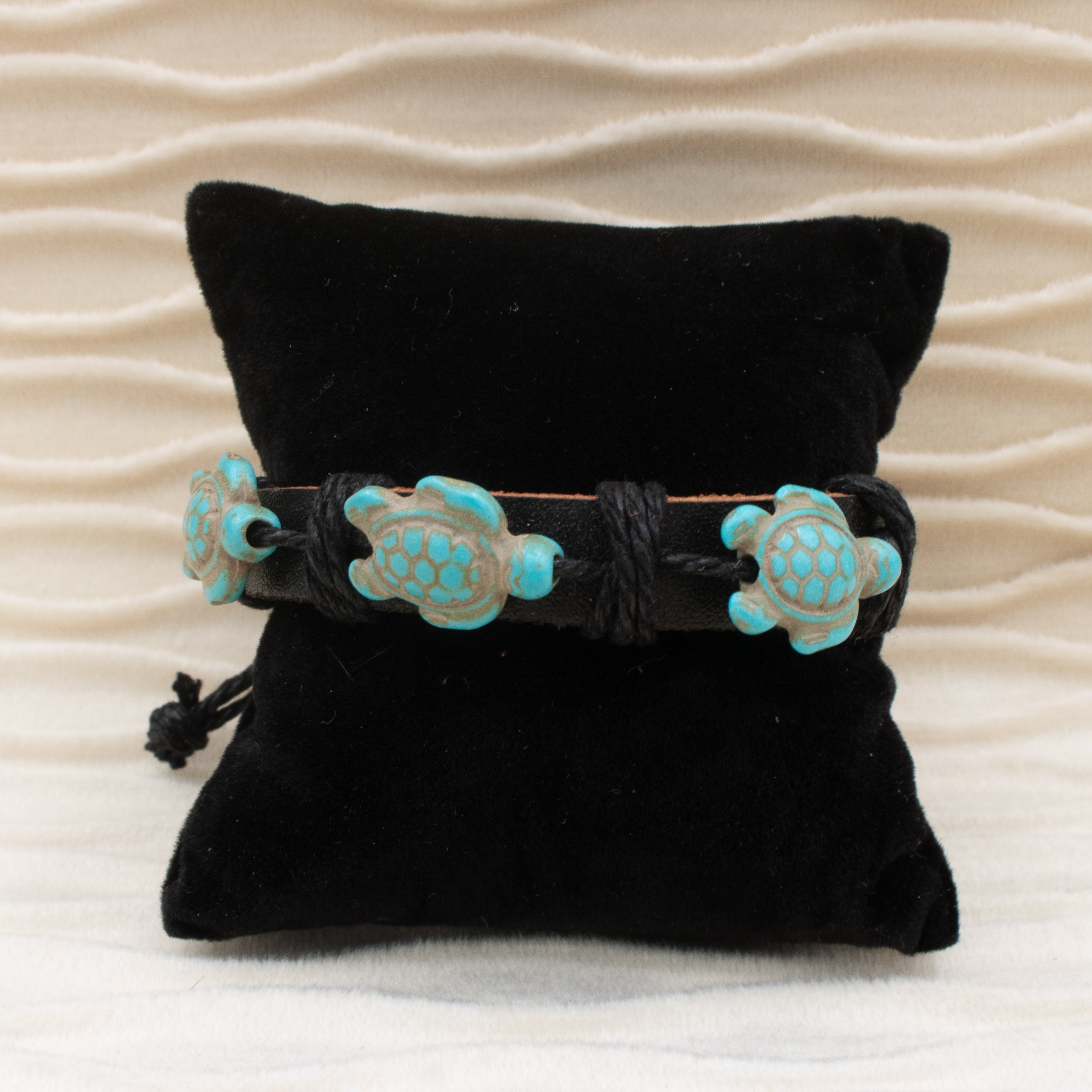 Leather Turtle Charms Adjustable Bracelets
