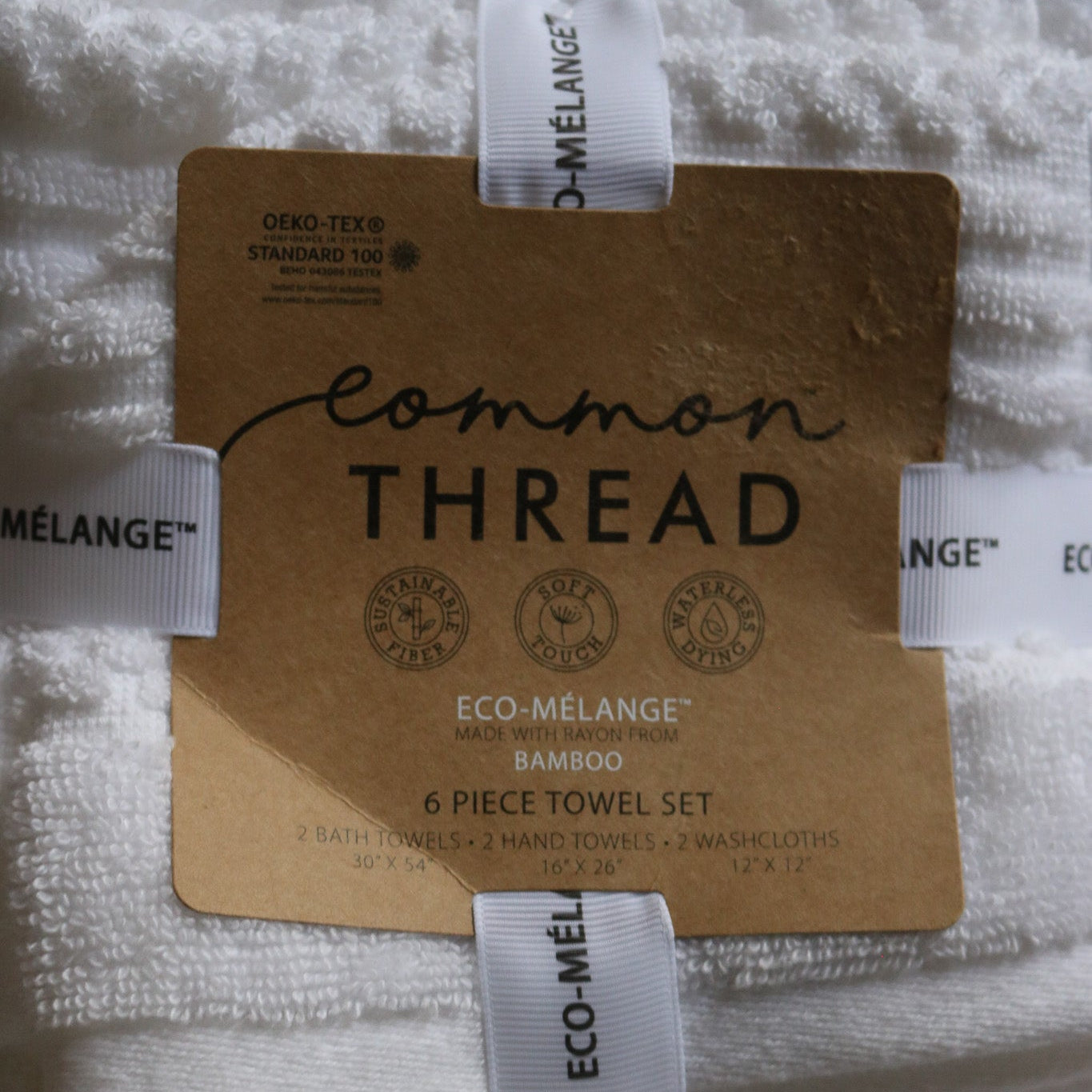 Common Thread Brand 6 Piece White Towel Set