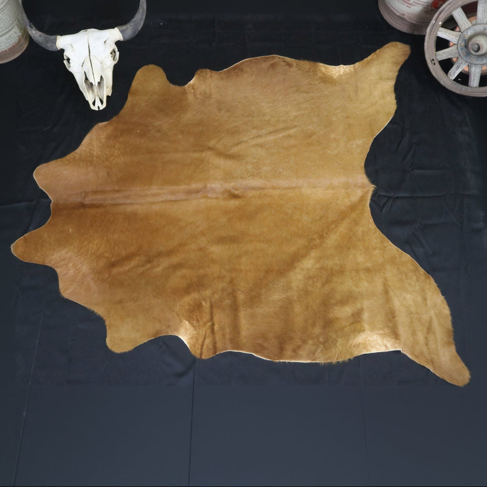 Vibrant Cinnamon Cowhide Handcrafted in Brazil
