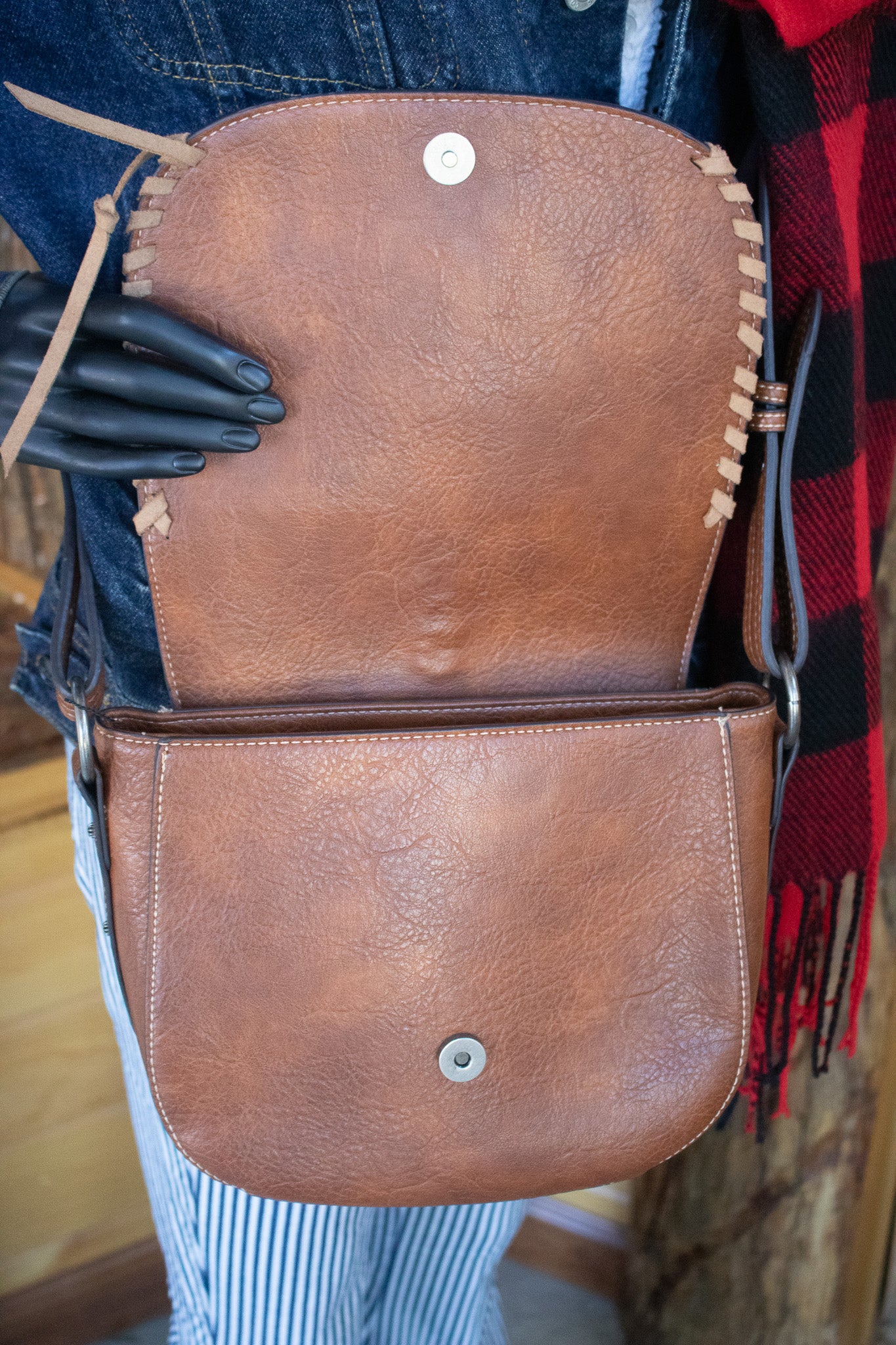 Justin Brown Leather Satchel