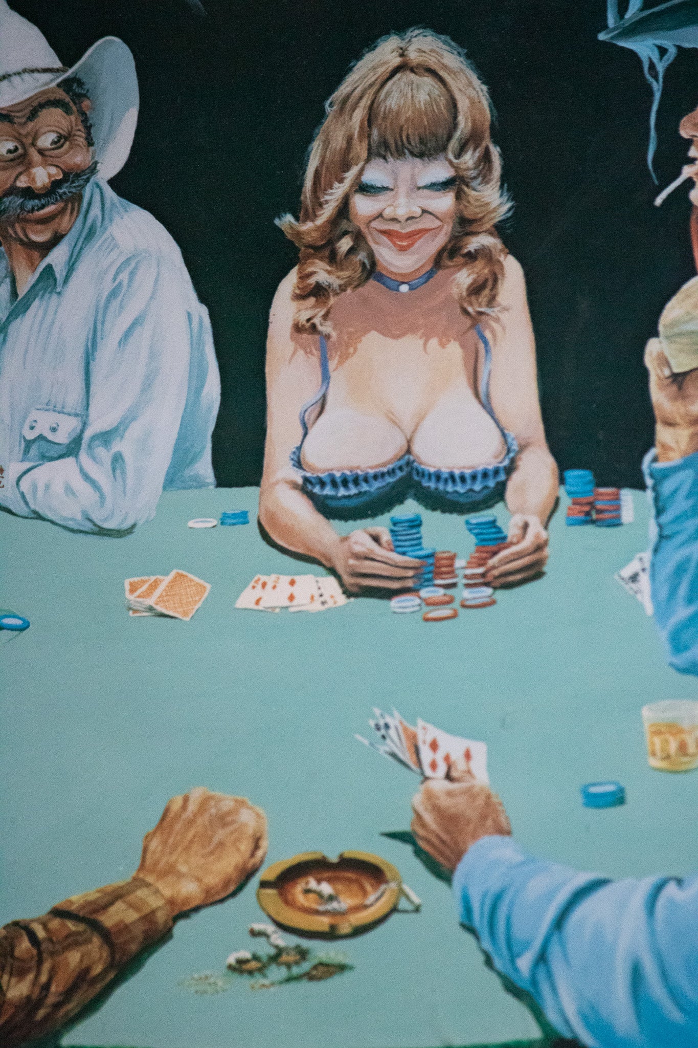 "When a Pair Beats A Full House" Canvas Painted and Signed by Artist