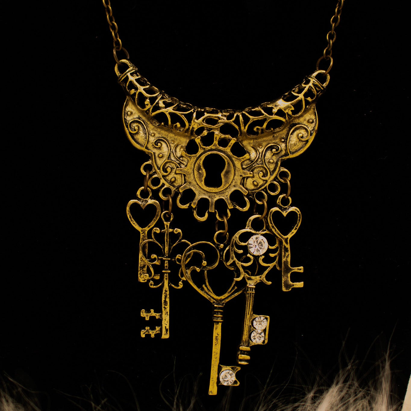 Key Token Steam Punk Style Necklace