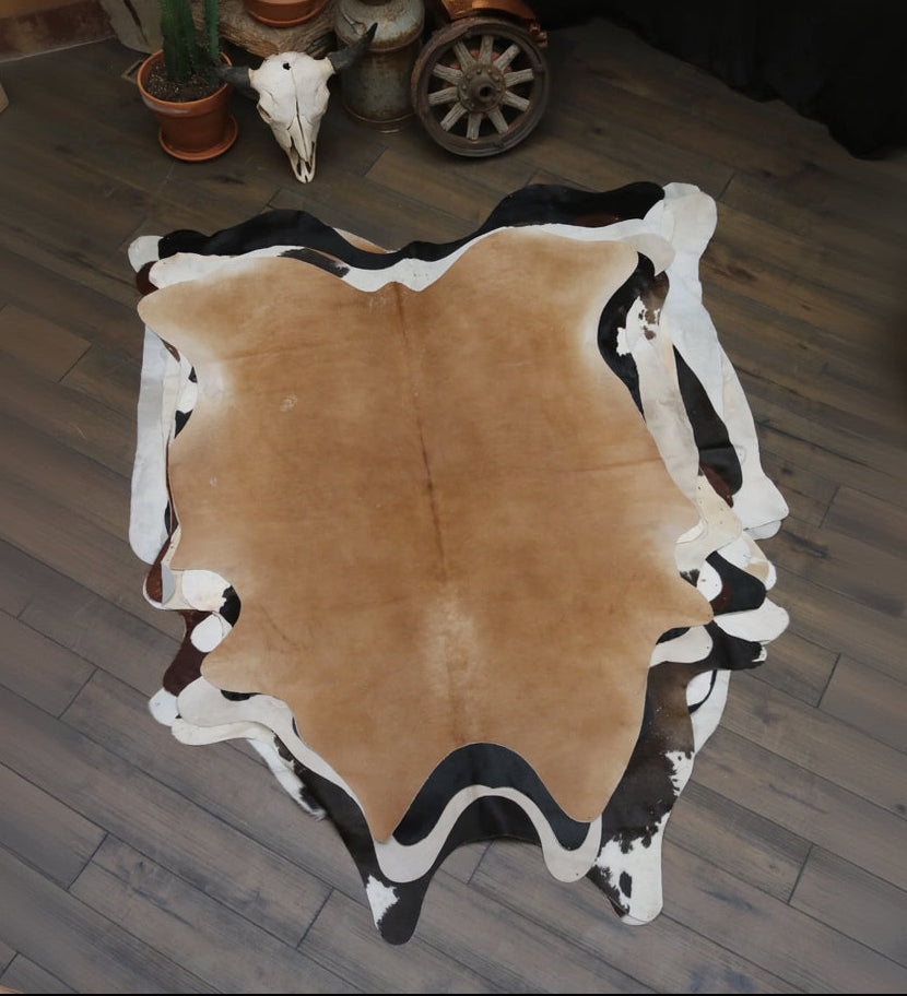 Stylish Light Brown Cowhide Handcrafted in Brazil